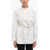 YVES SALOMON Cotton Shirt With Mandarin Collar And Belt White