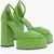 3JUIN Leather Ambra Sandals Heel 13 Cm Green