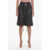 THE MANNEI Soft-Leather Ayduon High-Waisted Shorts With Triple Drawstri Black