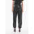 THE MANNEI Leather Shobak High-Waisted Pants With Single Pleat Black