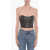 THE MANNEI Soft-Leather Oviedo Bustier Top With Sweetheart Neckline Brown