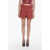 THE MANNEI Leather Elke Single-Pleated Shorts Red