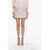 THE MANNEI Sequined Melilla Miniskirt With Side Laces Pink