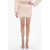 THE MANNEI Cotton-Twill Venice Miniskirt With Feather-Embellishment Pink