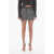 THE MANNEI Virgin-Wool-Blend Venice Miniskirt With Feather-Embellishmen Gray