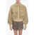 THE MANNEI Shearling Parla Bomber Jacket With Waist Drawstring Beige