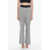THE MANNEI Single-Pleated District Check Pants With Elastic Waistband Gray