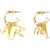 SUNNEI Lettering Logo Dangle Earrings GOLD