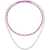 EÉRA 'Reine' Double Necklace With Pearls SILVER FUCHSIA