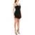DION LEE Fork Nylon Mini Dress BLACK