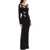 DION LEE Triple Loop Maxi Jersey Dress BLACK