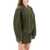 DION LEE Oversized Technical Nylon Bomber MILITARY GREEN