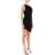 NORMA KAMALI 'Diana' Ruched One-Shoulder Mini Dress BLACK