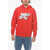 WE11DONE Polished Logo Fitted Hoodie Red