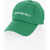 SPORTY & RICH Solid Color Cap With Embroidered Logo Green