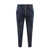 DSQUARED2 Stretch cotton jeans with leather logo Blue