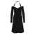 Salvatore Ferragamo Salvatore Ferragamo 'Gancini' Buckle Dress Black