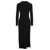 Versace Viscose Sable Long Dress Long Sleeves Black