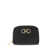 Ferragamo Black Coin Purse with Gancino Logo in Hammered Leaher Woman BLACK