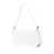 BY FAR BY FAR Dulce embossed leather shoulder bag WHITE