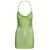 GIUSEPPE DI MORABITO Green Halterneck Backless Cowl Effect Minidress in Polyamide Woman GREEN
