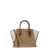 Michael Kors MICHAEL KORS AVRIL - Colour-block grained leather handbag with zip CAMEL/IVORY