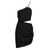 GAUGE81 'Midori' One-Shoulder Mini Black Dress with Cut-Out Detail in Silk Woman Gauge81 Black