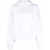 Alexander Wang ALEXANDER WANG ESSENTIAL TERRY HOODIE WITH PUFF PAINT LOGO CLOTHING WHITE