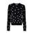 Tory Burch TORY BURCH TRICOT SWEATER WITH POM-POMS BLUE