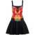 Alexander McQueen Alexander McQueen Black Multicolour Viscose Blend Dress Black