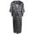 OZWALD BOATENG Ozwald Boateng Printed Silk Long Kimono GREY