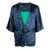 OZWALD BOATENG Ozwald Boateng Printed Silk Short Kimono BLUE