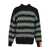 RIGHT FOR Right For Striped High Neck Wool Sweater BLACK