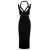 DION LEE 'Interlink' Midi Black Dress with Cut-Out Detail in Viscose Blend Woman BLACK