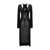 ANDREADAMO Andreādamo Openwork Long Cardigan Black