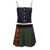 ANDERSSON BELL '3 Way Chain' Multicolor Mini Dress with Maxi Safety Pin and Check Motif in Cotton Woman MULTICOLOR