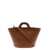 Marni 'Tropicalia Small' Brown Handbag With Embossed Logo And Contrasting Stitch In Leather Woman BROWN