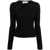 COPERNI Black Long-Sleeve Top with Twisted Cut-Out Detail in Viscose Woman BLACK
