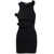 COPERNI Black Asymmetric Flower Knit Minidress With Cut-Out N Viscosa Stretch Woman BLACK