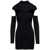 COPERNI Mini Black Dress with Mock Neck and Twisted Cut-Out in Wool Woman Black