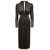 SABINA MUSAYEV 'Henrietta' Black Maxi Polka-Dots Dress With Cut-Out In Tech Fabric Woman BLACK