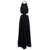 SABINA MUSAYEV 'Doro' Long Black Dress with Cut-Out and Halter Neck in Lace Woman Black