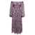 SABINA MUSAYEV 'Mary' Purple Off-The-Shoulders Long Dress With Floreal Print Woman VIOLET
