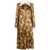 ERL ERL WOMENS PRINTED SATIN DRESS WOVEN CLOTHING 1 BROWN