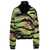 ERL Green High Neck Sweater with All-Over Jacquard Graphic Pattern in Wool and Cotton Blend Multicolor