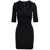 Dolce & Gabbana Black Mini Dress With Short Sleeves And Neckline Detail In Viscose Blend Woman Black