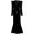 Alessandra Rich ALESSANDRA RICH Deep neckline velvet long dress Black