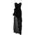 Alessandra Rich ALESSANDRA RICH Ruffles detail silk georgette evening dress BLACK