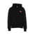 Kenzo Black Hoodie With Logo Print At The Front And Back In Stretch Cotton Man Black