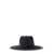 RUSLAN BAGINSKIY Black Fedora Hat With Rb Embroidery In Felt Woman Black